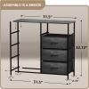 imageSorbus Dresser with 8 Drawers  Chest Organizer Unit with Steel Frame Wood Top ampamp Handle Easy Pull Fabric Bins for Clothes  Large Storage Furniture for Bedroom Hallway Living Room Nursery ampamp ClosetGray Wood