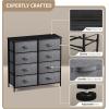 imageSorbus Dresser with 8 Drawers  Chest Organizer Unit with Steel Frame Wood Top ampamp Handle Easy Pull Fabric Bins for Clothes  Large Storage Furniture for Bedroom Hallway Living Room Nursery ampamp ClosetBlack