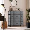 imageSorbus Dresser with 8 Drawers  Chest Organizer Unit with Steel Frame Wood Top ampamp Handle Easy Pull Fabric Bins for Clothes  Large Storage Furniture for Bedroom Hallway Living Room Nursery ampamp ClosetBlack