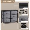 imageSorbus Dresser with 8 Drawers  Chest Organizer Unit with Steel Frame Wood Top ampamp Handle Easy Pull Fabric Bins for Clothes  Large Storage Furniture for Bedroom Hallway Living Room Nursery ampamp ClosetBlack