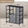 imageSorbus Dresser with 8 Drawers  Chest Organizer Unit with Steel Frame Wood Top ampamp Handle Easy Pull Fabric Bins for Clothes  Large Storage Furniture for Bedroom Hallway Living Room Nursery ampamp ClosetBlack
