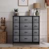 imageSorbus Dresser with 8 Drawers  Chest Organizer Unit with Steel Frame Wood Top ampamp Handle Easy Pull Fabric Bins for Clothes  Large Storage Furniture for Bedroom Hallway Living Room Nursery ampamp ClosetBlack