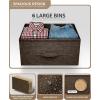 imageSorbus Dresser with 8 Drawers  Chest Organizer Unit with Steel Frame Wood Top ampamp Handle Easy Pull Fabric Bins for Clothes  Large Storage Furniture for Bedroom Hallway Living Room Nursery ampamp ClosetBrown