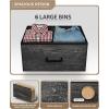 imageSorbus Dresser with 8 Drawers  Chest Organizer Unit with Steel Frame Wood Top ampamp Handle Easy Pull Fabric Bins for Clothes  Large Storage Furniture for Bedroom Hallway Living Room Nursery ampamp ClosetGray Wood