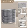 imageSorbus Dresser with 8 Drawers  Chest Organizer Unit with Steel Frame Wood Top ampamp Handle Easy Pull Fabric Bins for Clothes  Large Storage Furniture for Bedroom Hallway Living Room Nursery ampamp ClosetGrey