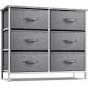 imageSorbus Dresser with 8 Drawers  Chest Organizer Unit with Steel Frame Wood Top ampamp Handle Easy Pull Fabric Bins for Clothes  Large Storage Furniture for Bedroom Hallway Living Room Nursery ampamp ClosetGrey
