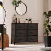 imageSorbus Dresser with 8 Drawers  Chest Organizer Unit with Steel Frame Wood Top ampamp Handle Easy Pull Fabric Bins for Clothes  Large Storage Furniture for Bedroom Hallway Living Room Nursery ampamp ClosetBrown