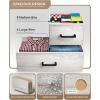 imageSorbus Dresser with 8 Drawers  Chest Organizer Unit with Steel Frame Wood Top ampamp Handle Easy Pull Fabric Bins for Clothes  Large Storage Furniture for Bedroom Hallway Living Room Nursery ampamp ClosetGreige