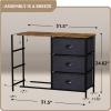 imageSorbus Dresser with 8 Drawers  Chest Organizer Unit with Steel Frame Wood Top ampamp Handle Easy Pull Fabric Bins for Clothes  Large Storage Furniture for Bedroom Hallway Living Room Nursery ampamp ClosetRustic Black