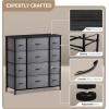 imageSorbus Dresser with 8 Drawers  Chest Organizer Unit with Steel Frame Wood Top ampamp Handle Easy Pull Fabric Bins for Clothes  Large Storage Furniture for Bedroom Hallway Living Room Nursery ampamp ClosetBlack