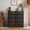 imageSorbus Dresser with 8 Drawers  Chest Organizer Unit with Steel Frame Wood Top ampamp Handle Easy Pull Fabric Bins for Clothes  Large Storage Furniture for Bedroom Hallway Living Room Nursery ampamp ClosetBrown