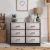 imageSorbus Dresser with 8 Drawers  Chest Organizer Unit with Steel Frame Wood Top ampamp Handle Easy Pull Fabric Bins for Clothes  Large Storage Furniture for Bedroom Hallway Living Room Nursery ampamp ClosetGreige