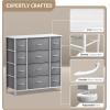 imageSorbus Dresser with 8 Drawers  Chest Organizer Unit with Steel Frame Wood Top ampamp Handle Easy Pull Fabric Bins for Clothes  Large Storage Furniture for Bedroom Hallway Living Room Nursery ampamp ClosetWhite