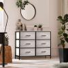 imageSorbus Dresser with 8 Drawers  Chest Organizer Unit with Steel Frame Wood Top ampamp Handle Easy Pull Fabric Bins for Clothes  Large Storage Furniture for Bedroom Hallway Living Room Nursery ampamp ClosetGreige