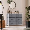imageSorbus Dresser with 8 Drawers  Chest Organizer Unit with Steel Frame Wood Top ampamp Handle Easy Pull Fabric Bins for Clothes  Large Storage Furniture for Bedroom Hallway Living Room Nursery ampamp ClosetWhite