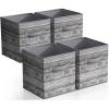imageSorbus Collapsible Storage Bins  11quot Sturdy Foldable Fabric Storage Cubes with Handle  4 TieDye Purple Organization and Storage Baskets for Organizing Pantry Closet Nursery Dorm Toy StorageRustic Gray