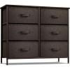 imageSorbus Dresser with 8 Drawers  Chest Organizer Unit with Steel Frame Wood Top ampamp Handle Easy Pull Fabric Bins for Clothes  Large Storage Furniture for Bedroom Hallway Living Room Nursery ampamp ClosetBrown