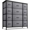 imageSorbus Dresser with 8 Drawers  Chest Organizer Unit with Steel Frame Wood Top ampamp Handle Easy Pull Fabric Bins for Clothes  Large Storage Furniture for Bedroom Hallway Living Room Nursery ampamp ClosetBlack