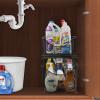 imageSorbus Cabinet Organizer Set Mesh Storage Organizer with Pull Out DrawersIdeal for Countertop Cabinet Pantry Under the Sink Desktop and More Silver TwoPiece SetBlack