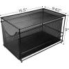 imageSorbus Cabinet Organizer Set Mesh Storage Organizer with Pull Out DrawersIdeal for Countertop Cabinet Pantry Under the Sink Desktop and More Silver TwoPiece SetBlack