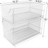 imageSorbus Cabinet Organizer Set Mesh Storage Organizer with Pull Out DrawersIdeal for Countertop Cabinet Pantry Under the Sink Desktop and More Silver TwoPiece SetWhite