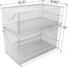 imageSorbus Cabinet Organizer Set Mesh Storage Organizer with Pull Out DrawersIdeal for Countertop Cabinet Pantry Under the Sink Desktop and More Silver TwoPiece SetSilver