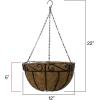 imageSorbus 4 Pack Metal Hanging Planter Basket Huge 12 Inch Hanging Flower Pot Basket ampamp Coco Coir Liner for IndoorOutdoor Garden Dcor Perfect for Home Garden Patio Deck Black