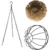 imageSorbus 4 Pack Metal Hanging Planter Basket Huge 12 Inch Hanging Flower Pot Basket ampamp Coco Coir Liner for IndoorOutdoor Garden Dcor Perfect for Home Garden Patio Deck Black