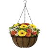 imageSorbus 4 Pack Metal Hanging Planter Basket Huge 12 Inch Hanging Flower Pot Basket ampamp Coco Coir Liner for IndoorOutdoor Garden Dcor Perfect for Home Garden Patio Deck Black