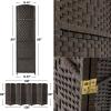 imageSorbus 8 Panel Room Divider 6 ft Tall  Privacy Screen Extra Wide Double Hinged Panels Diamond DoubleWeaved Partition Room Dividers and Folding Privacy Screens Wall Divider for Room SeparationEspresso Brown