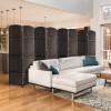 imageSorbus 8 Panel Room Divider 6 ft Tall  Privacy Screen Extra Wide Double Hinged Panels Diamond DoubleWeaved Partition Room Dividers and Folding Privacy Screens Wall Divider for Room SeparationEspresso Brown