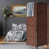imageSorbus 8 Panel Room Divider 6 ft Tall  Privacy Screen Extra Wide Double Hinged Panels Diamond DoubleWeaved Partition Room Dividers and Folding Privacy Screens Wall Divider for Room SeparationBrown Rust