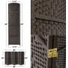 imageSorbus 8 Panel Room Divider 6 ft Tall  Privacy Screen Extra Wide Double Hinged Panels Diamond DoubleWeaved Partition Room Dividers and Folding Privacy Screens Wall Divider for Room SeparationEspresso Brown