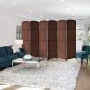 imageSorbus 8 Panel Room Divider 6 ft Tall  Privacy Screen Extra Wide Double Hinged Panels Diamond DoubleWeaved Partition Room Dividers and Folding Privacy Screens Wall Divider for Room SeparationBrown Rust