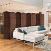 imageSorbus 8 Panel Room Divider 6 ft Tall  Privacy Screen Extra Wide Double Hinged Panels Diamond DoubleWeaved Partition Room Dividers and Folding Privacy Screens Wall Divider for Room SeparationBrown Rust