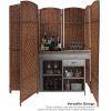 imageSorbus 8 Panel Room Divider 6 ft Tall  Privacy Screen Extra Wide Double Hinged Panels Diamond DoubleWeaved Partition Room Dividers and Folding Privacy Screens Wall Divider for Room SeparationBrown Rust