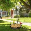 imageSorbus Bird Feeder Hanging Tray Seed Tray for Bird Feeders Great for Attracting Birds Outdoors Backyard Garden Black