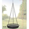 imageSorbus Bird Feeder Hanging Tray Seed Tray for Bird Feeders Great for Attracting Birds Outdoors Backyard Garden Black