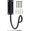 imageSorbus Garden Hose Holder Hook Wall Mounted Hose Reel Water Hose Storage Hanger Great for Garden Lawn Yard Wrought Iron Black