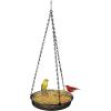 imageSorbus Bird Feeder Hanging Tray Seed Tray for Bird Feeders Great for Attracting Birds Outdoors Backyard Garden Black