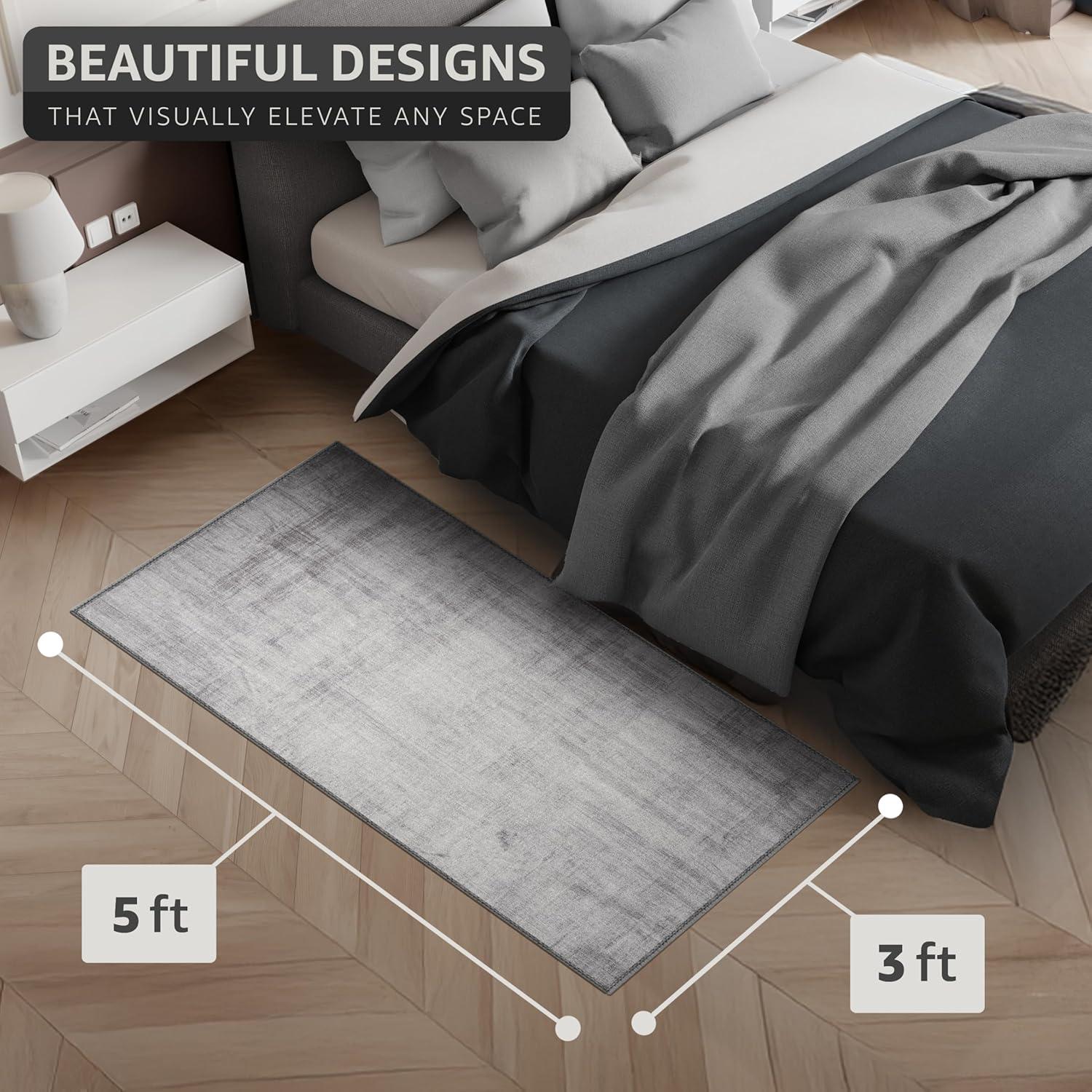 imageSorbus 2x3 Welcome Mat Rug for Entryway Machine Washable NonSlip Vintage Rug  Low Pile NonShedding Indoor Rugs for Living Room Kitchen Bedroom  Soft Carpet Throw Rugs with Rubber BackingLines