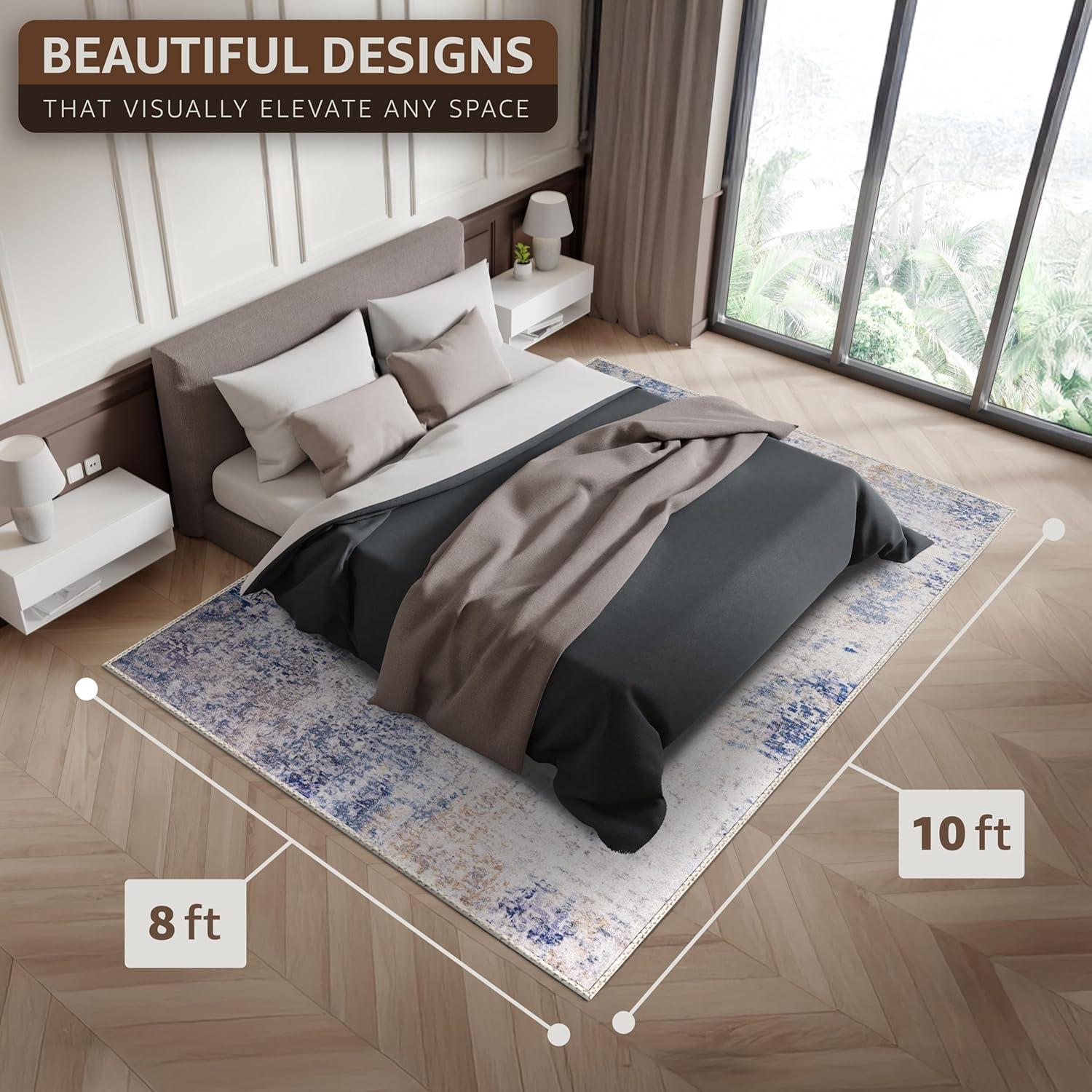 imageSorbus 2x3 Welcome Mat Rug for Entryway Machine Washable NonSlip Vintage Rug  Low Pile NonShedding Indoor Rugs for Living Room Kitchen Bedroom  Soft Carpet Throw Rugs with Rubber BackingDrift
