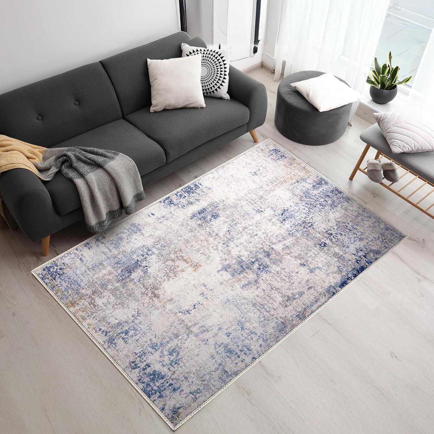 imageSorbus 2x3 Welcome Mat Rug for Entryway Machine Washable NonSlip Vintage Rug  Low Pile NonShedding Indoor Rugs for Living Room Kitchen Bedroom  Soft Carpet Throw Rugs with Rubber BackingDrift