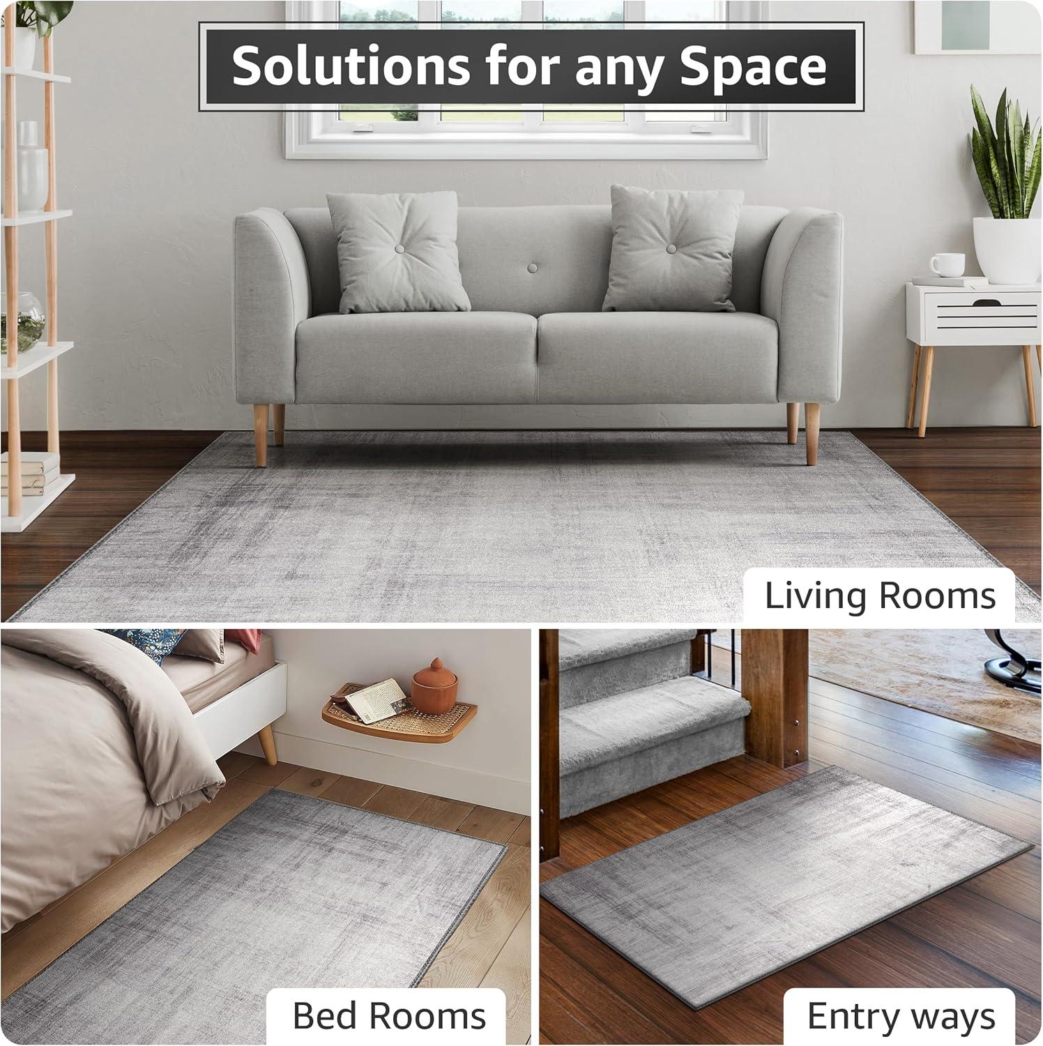 imageSorbus 2x3 Welcome Mat Rug for Entryway Machine Washable NonSlip Vintage Rug  Low Pile NonShedding Indoor Rugs for Living Room Kitchen Bedroom  Soft Carpet Throw Rugs with Rubber BackingLines