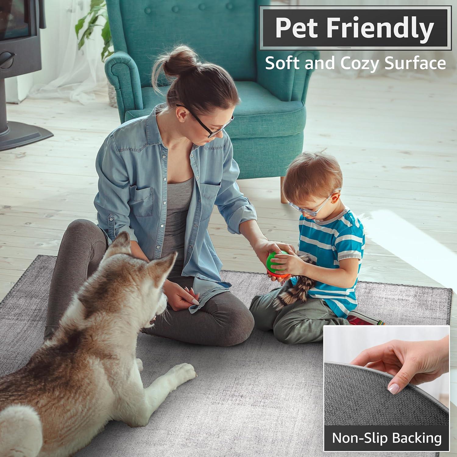 imageSorbus 2x3 Welcome Mat Rug for Entryway Machine Washable NonSlip Vintage Rug  Low Pile NonShedding Indoor Rugs for Living Room Kitchen Bedroom  Soft Carpet Throw Rugs with Rubber BackingLines