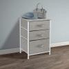 imageSorbus Fabric Dresser for Kids Bedroom  Chest of 6 Drawers Tall Storage Tower Clothing Organizer for Closet for Playroom for Nursery Steel Frame Fabric Bins  Wood Handle WhiteGrey