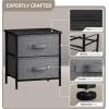 imageSorbus Fabric Dresser for Kids Bedroom  Chest of 6 Drawers Tall Storage Tower Clothing Organizer for Closet for Playroom for Nursery Steel Frame Fabric Bins  Wood Handle WhiteBlack