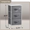 imageSorbus Fabric Dresser for Kids Bedroom  Chest of 6 Drawers Tall Storage Tower Clothing Organizer for Closet for Playroom for Nursery Steel Frame Fabric Bins  Wood Handle WhiteWhite