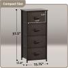 imageSorbus Fabric Dresser for Kids Bedroom  Chest of 6 Drawers Tall Storage Tower Clothing Organizer for Closet for Playroom for Nursery Steel Frame Fabric Bins  Wood Handle WhiteBrown
