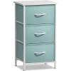 imageSorbus Fabric Dresser for Kids Bedroom  Chest of 6 Drawers Tall Storage Tower Clothing Organizer for Closet for Playroom for Nursery Steel Frame Fabric Bins  Wood Handle MultiPastelAqua